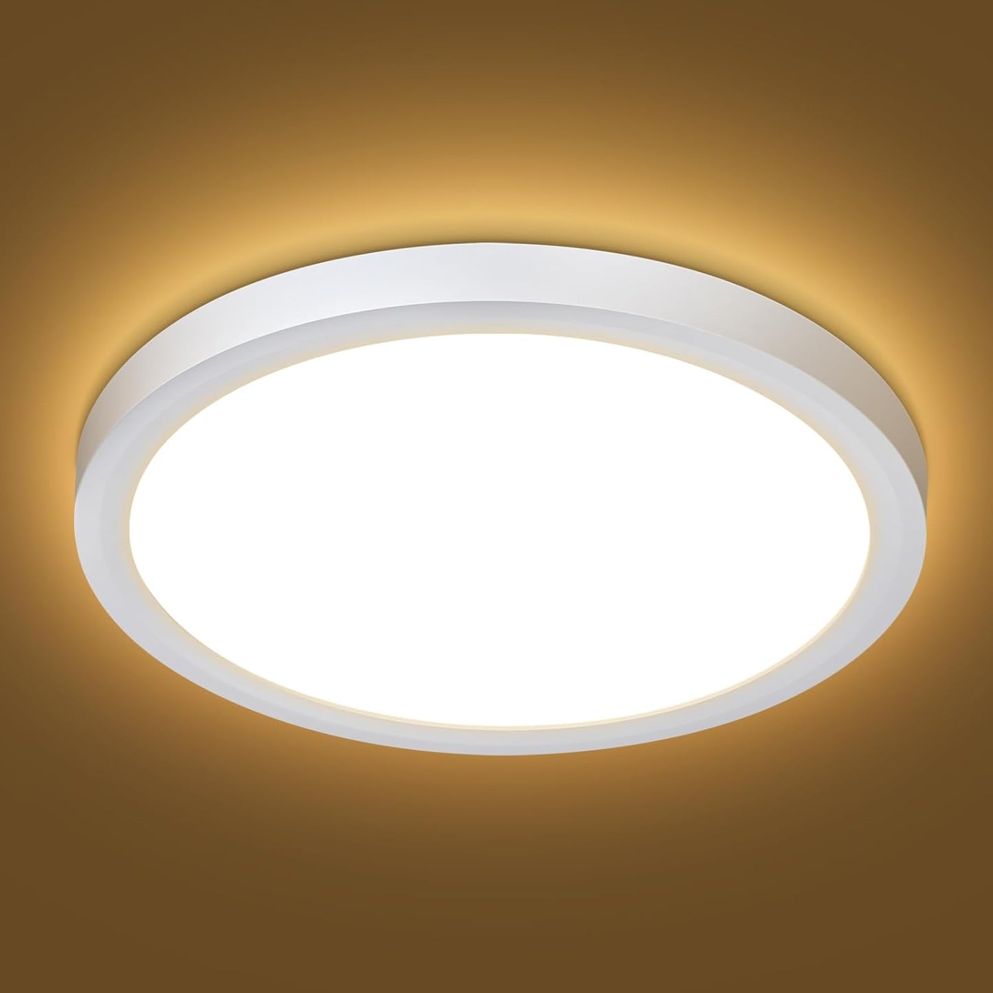 Befurglor 18W LED Ceiling Lights,2000LM Warm White 3000K Round Ceiling Lights Ø 23cm White,Waterproof IP44,150W Equivalent,Flush Ceiling Light for Living Room,Bedroom, Office 1 Pack